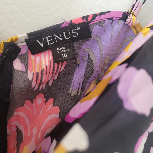 Cowl Neck Slip Dress - Desert Ikat Black Size 10 - Picture 7 of 16